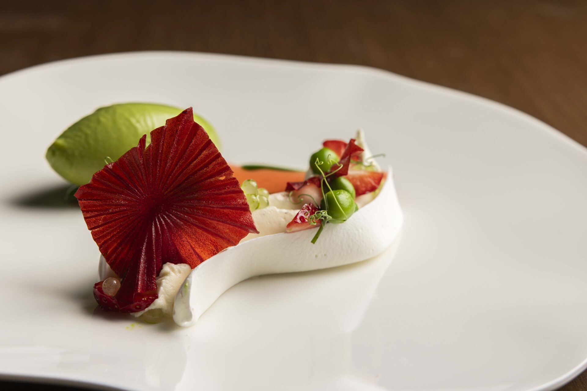 Ristorante Olio – Fragola, wasabi e piselli_estate26_5